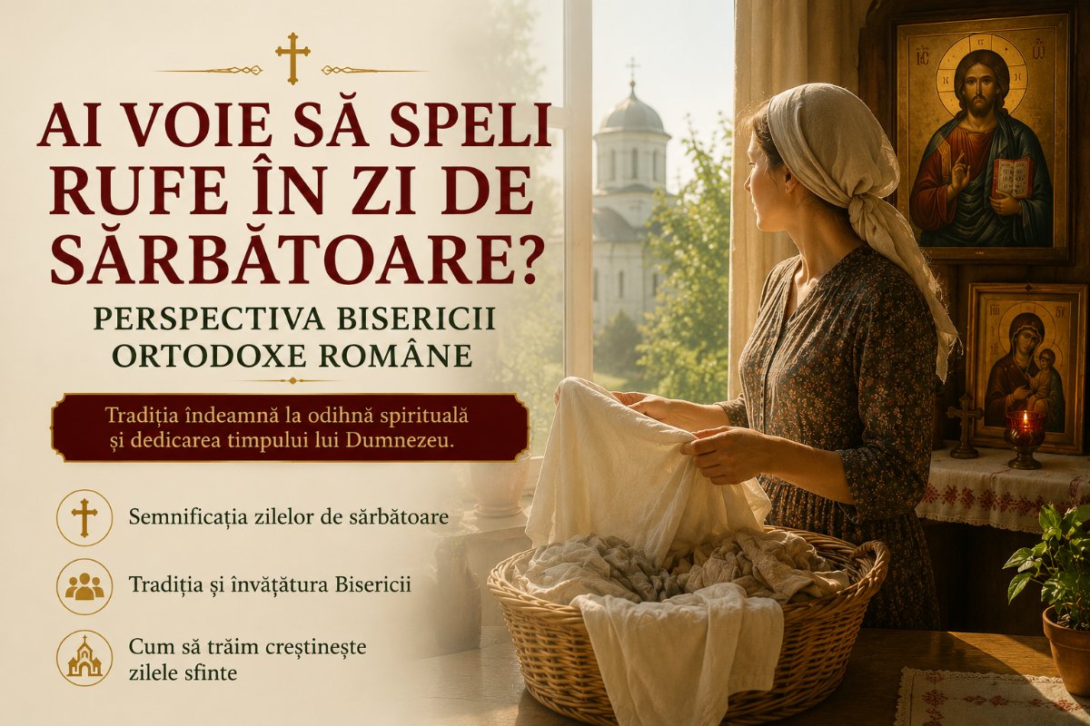 Ai voie să speli rufe în zi de sărbătoare? Perspectiva Bisericii Ortodoxe Române