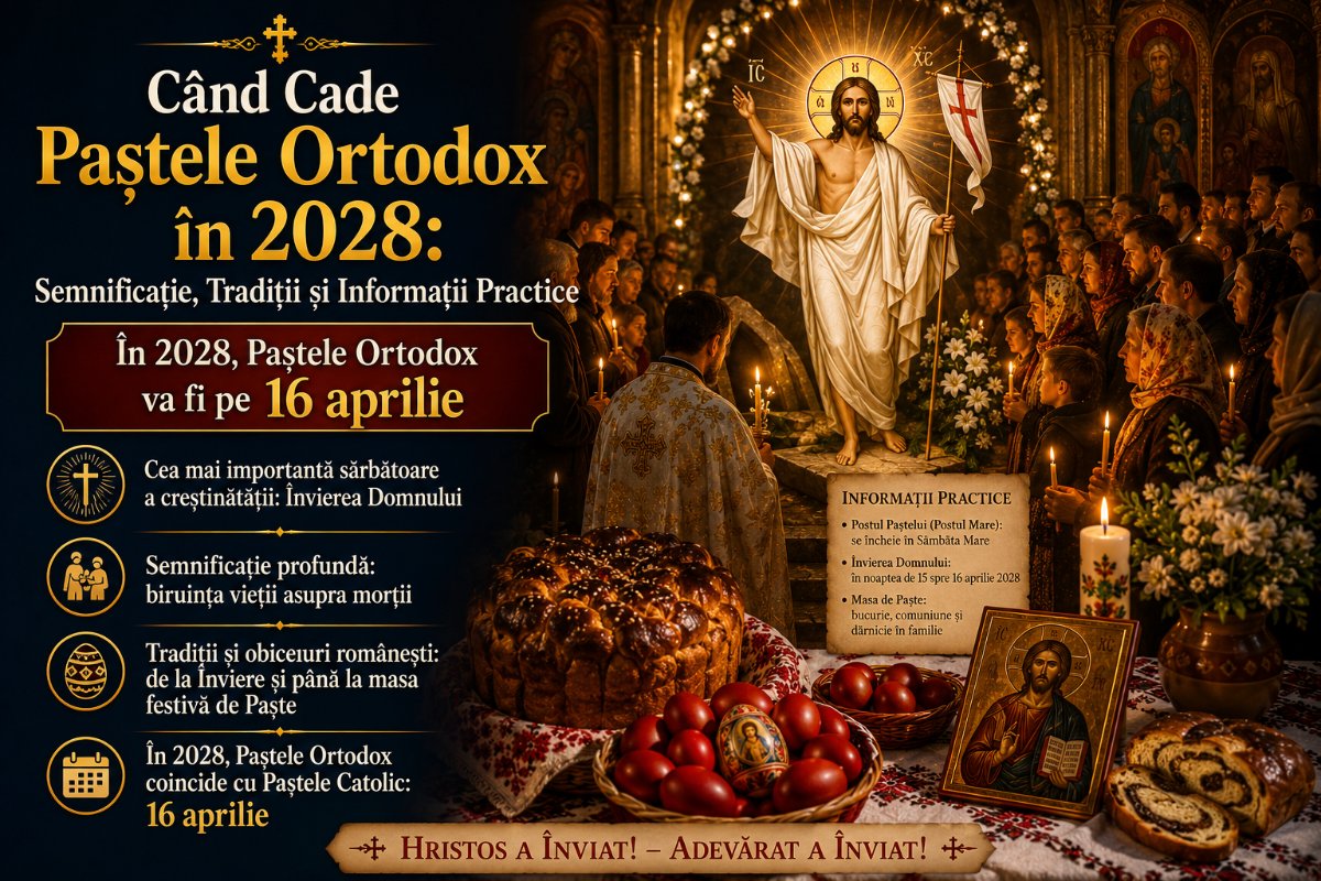 Când Cade Paștele Ortodox în 2028: Semnificație, Tradiții și Informații Practice