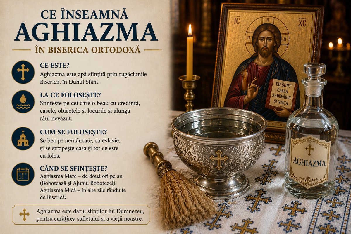 Ce înseamnă Aghiazma? Semnificația și rolul apei sfințite în Ortodoxie