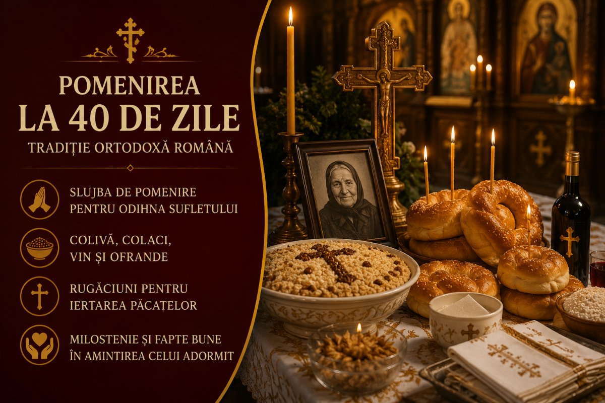 Ce se dă la 40 de zile? Semnificația și Tradițiile Ortodoxe Românești ale Pomenirii