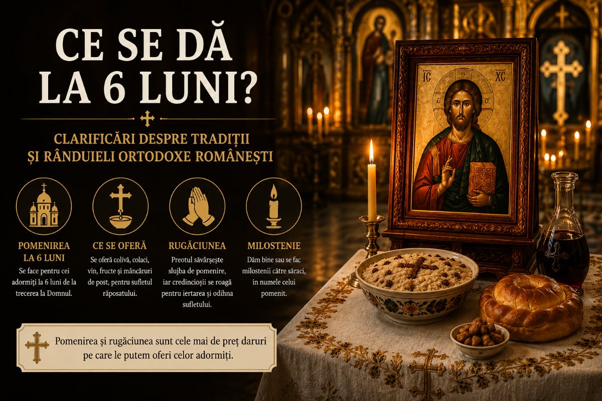 Ce se dă la 6 luni? Clarificări despre tradiții și rânduieli ortodoxe românești