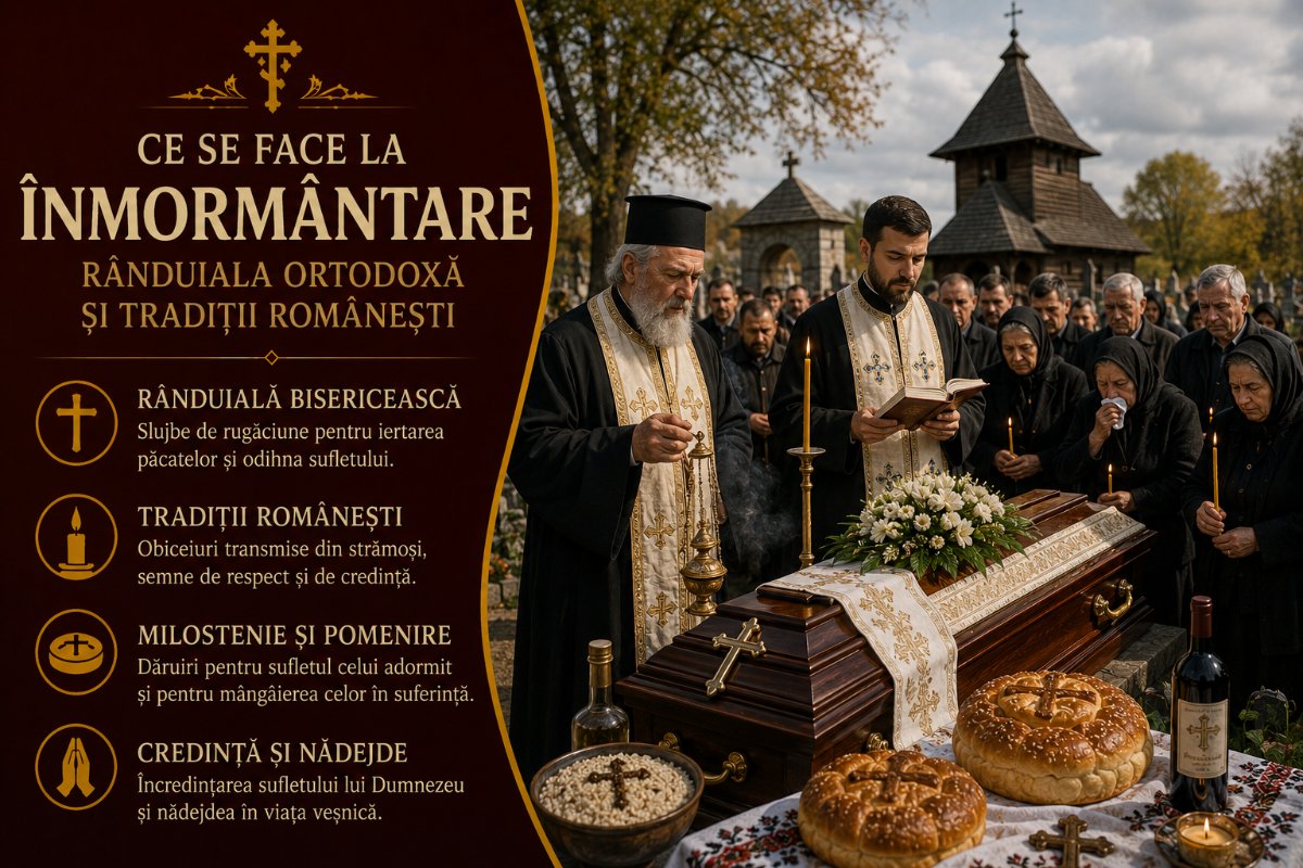 Ce se face la înmormântare: Rânduiala Ortodoxă și Tradiții Românești