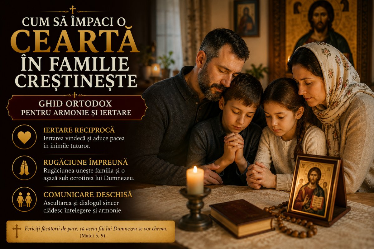 Cum să împaci o ceartă în familie creștinește: Ghid ortodox pentru armonie și iertare