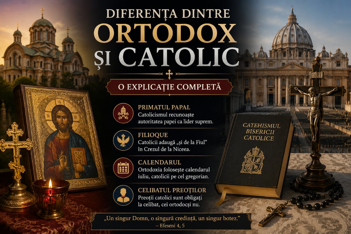 Diferența dintre Ortodox și Catolic: O Explicație Completă