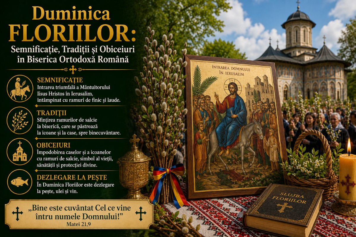 Duminica Floriilor: Semnificație, Tradiții și Obiceiuri în Biserica Ortodoxă Română