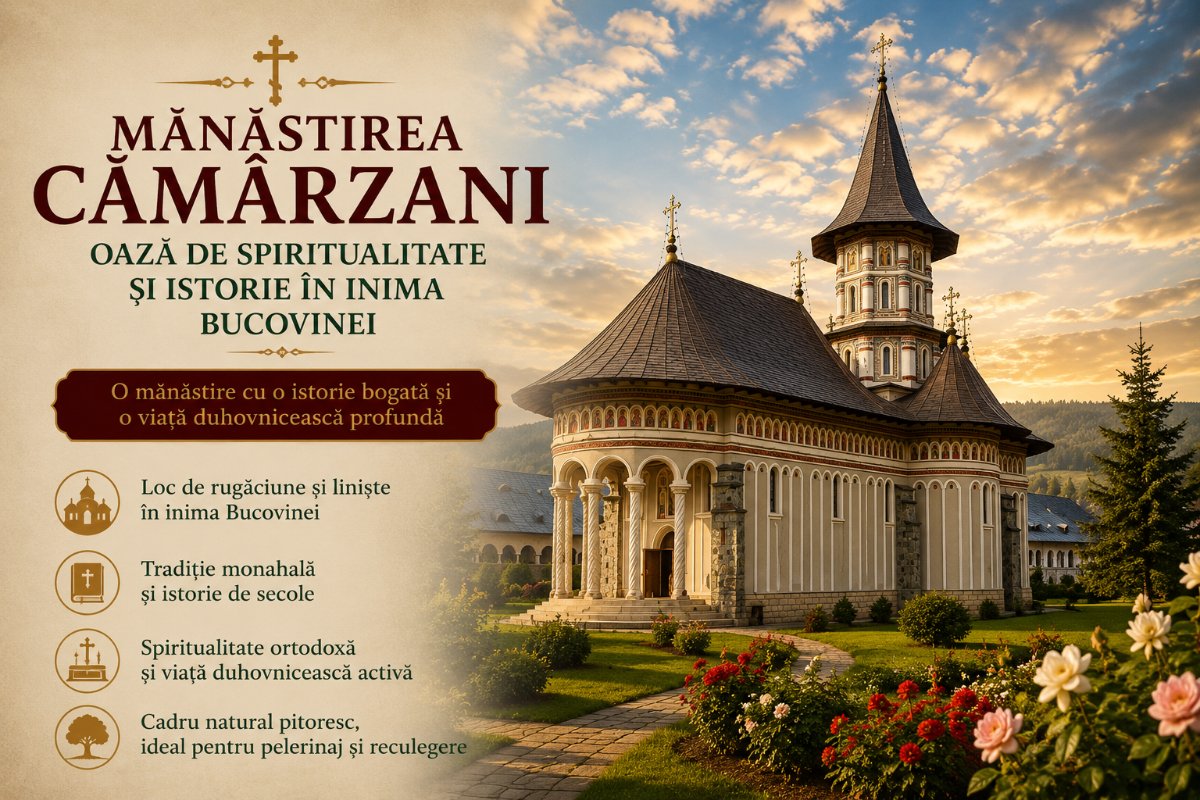 Mănăstirea Cămârzani: Oază de Spiritualitate și Istorie în Inima Bucovinei