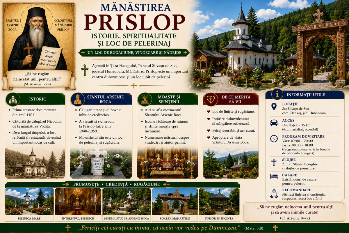 Mănăstirea Prislop: Istorie, Spiritualitate și Loc de Pelerinaj