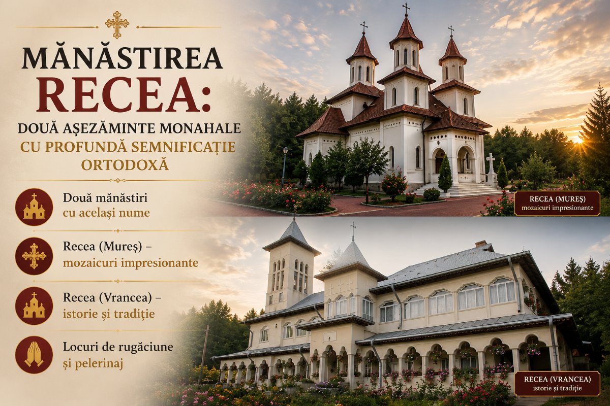 Mănăstirea Recea: Două Așezăminte Monahale cu Profundă Semnificație Ortodoxă