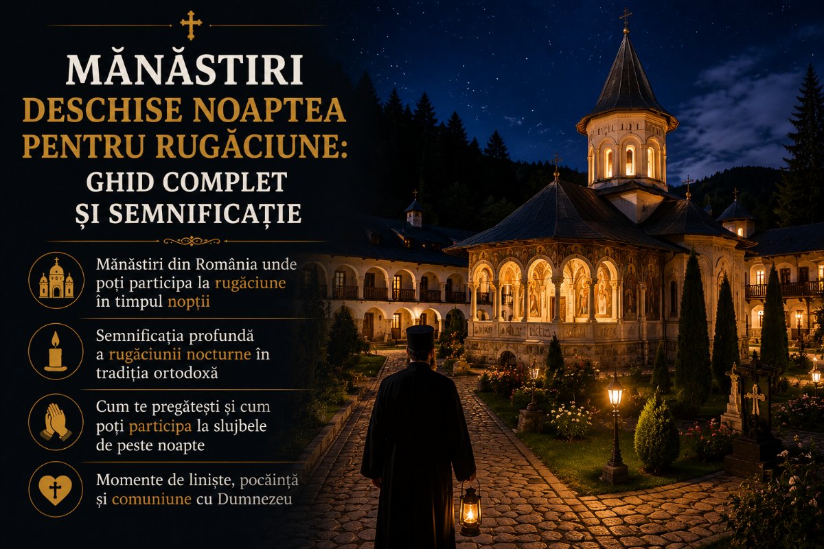 Mănăstiri deschise noaptea pentru rugăciune: Ghid complet și semnificație
