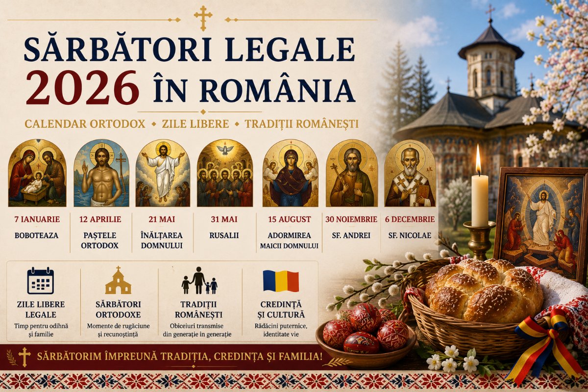 Sărbători Legale 2026 în România: Calendar Ortodox, Zile Libere și Tradiții Românești