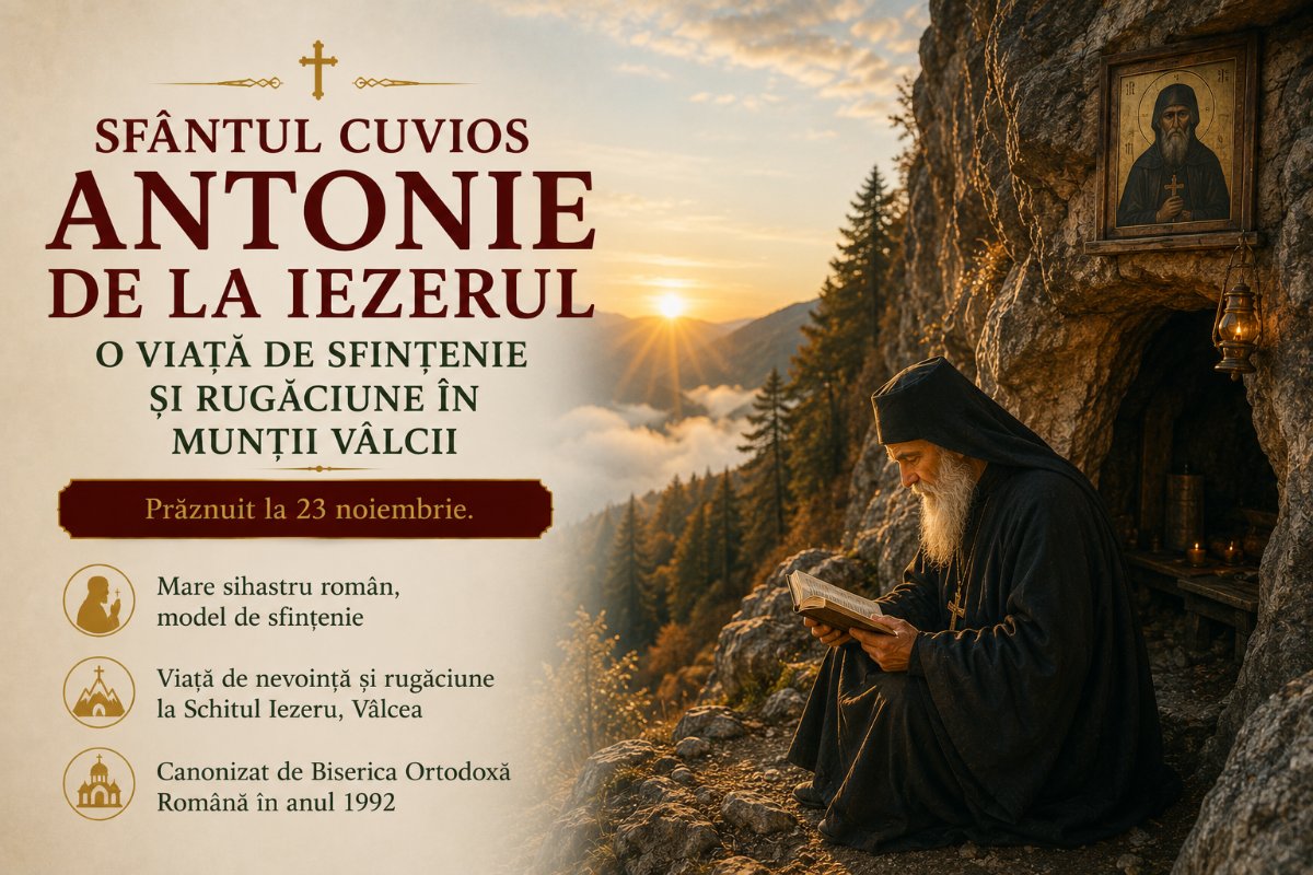 Sfântul Cuvios Antonie de la Iezerul: O Viață de Sfințenie și Rugăciune în Munții Vâlcii