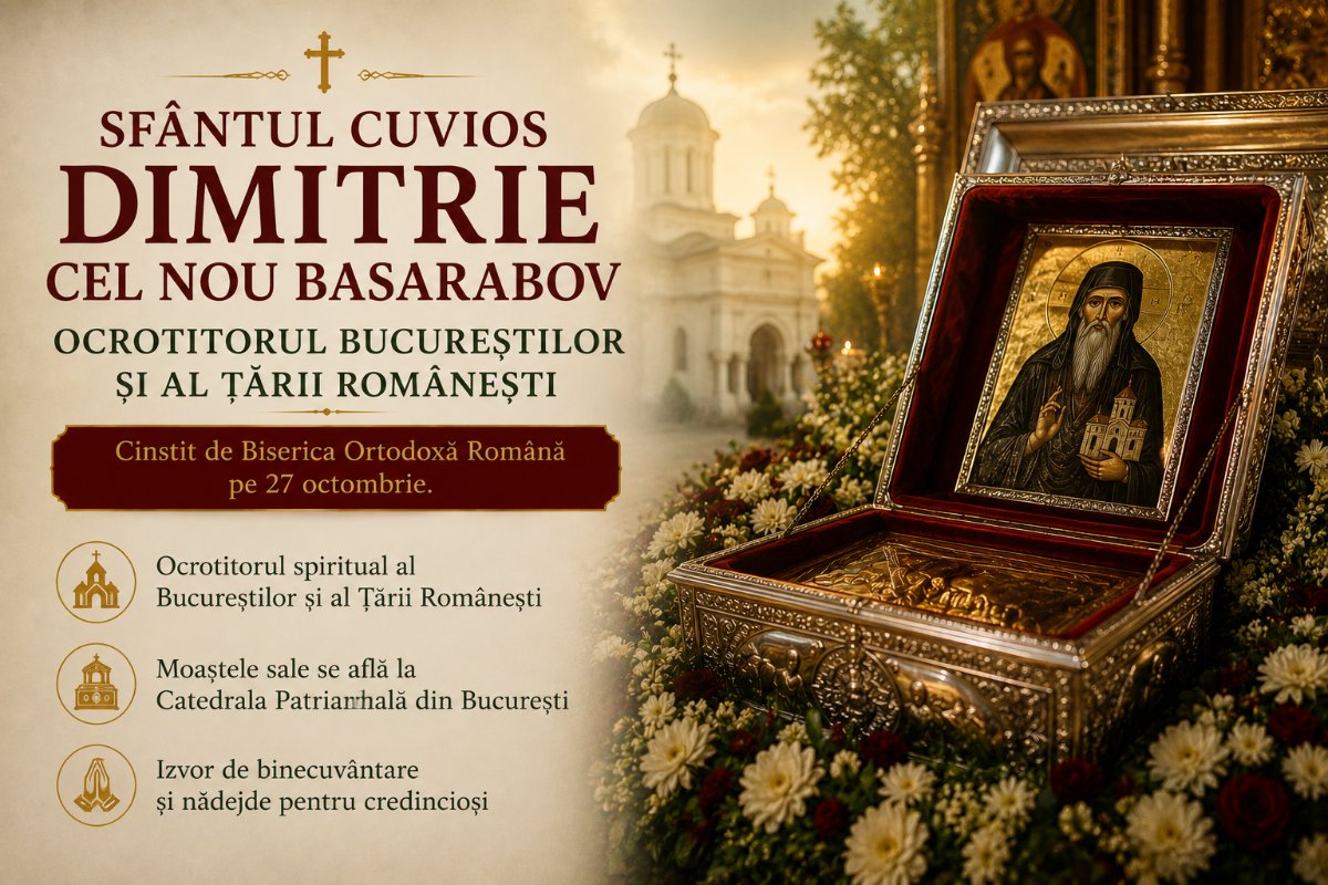 Sfântul Cuvios Dimitrie cel Nou Basarabov: Ocrotitorul Bucureștilor și al Țării Românești