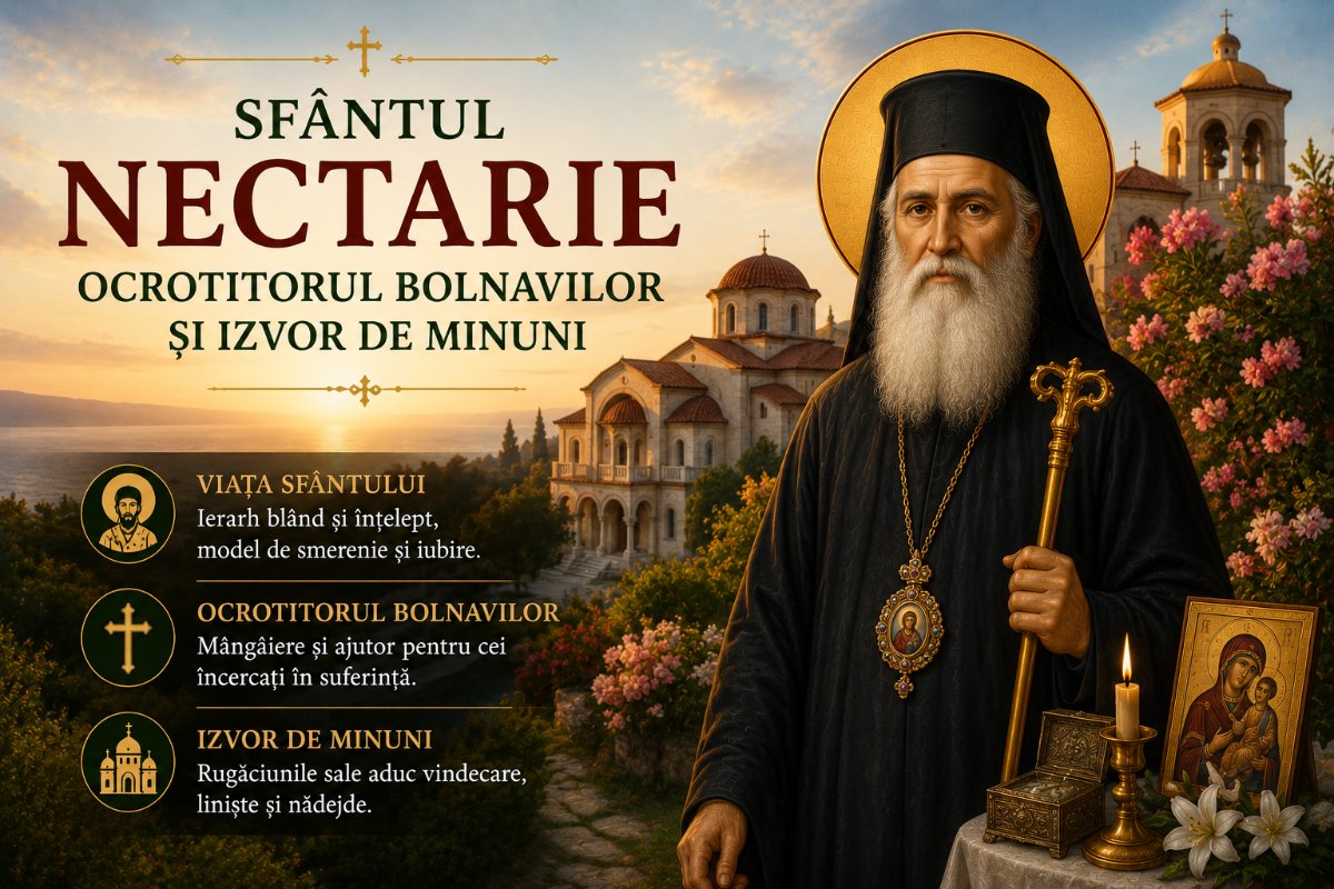 Sfântul Nectarie: Ocrotitorul bolnavilor și izvor de minuni