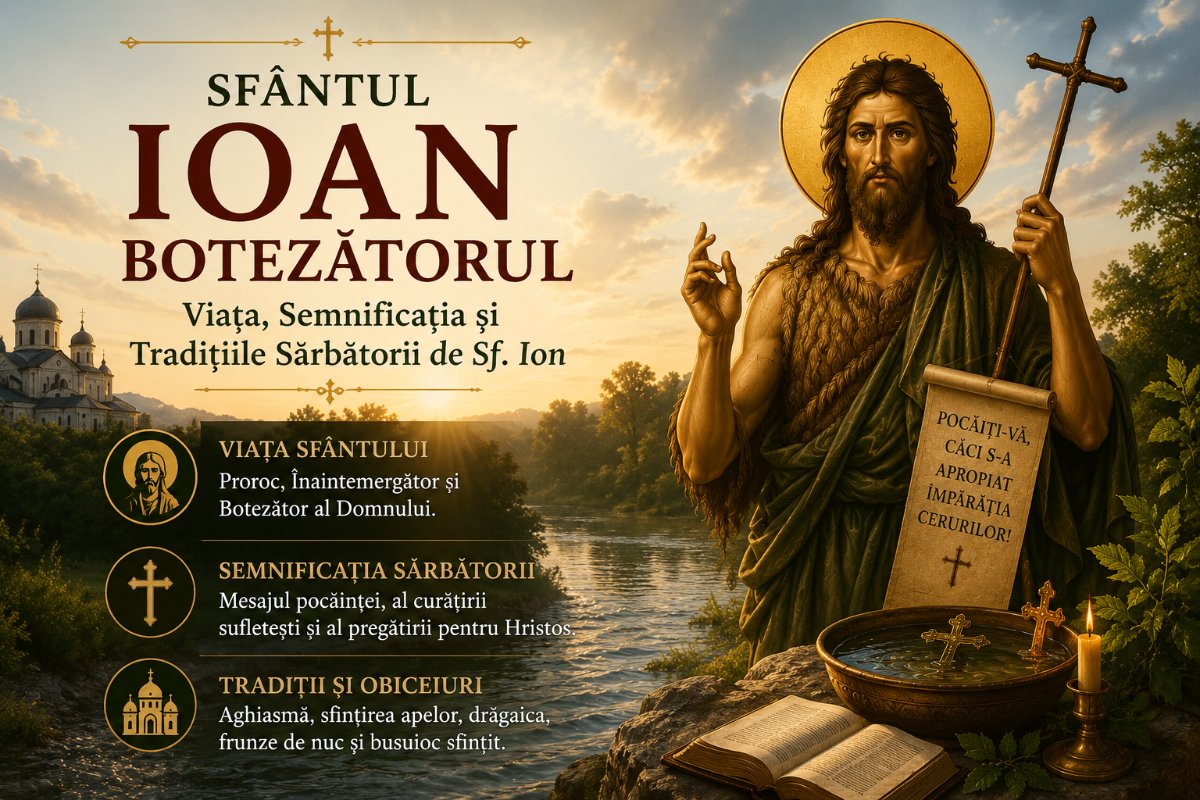 Sfântul Ioan Botezătorul: Viața, Semnificația și Tradițiile Sărbătorii de Sf. Ion