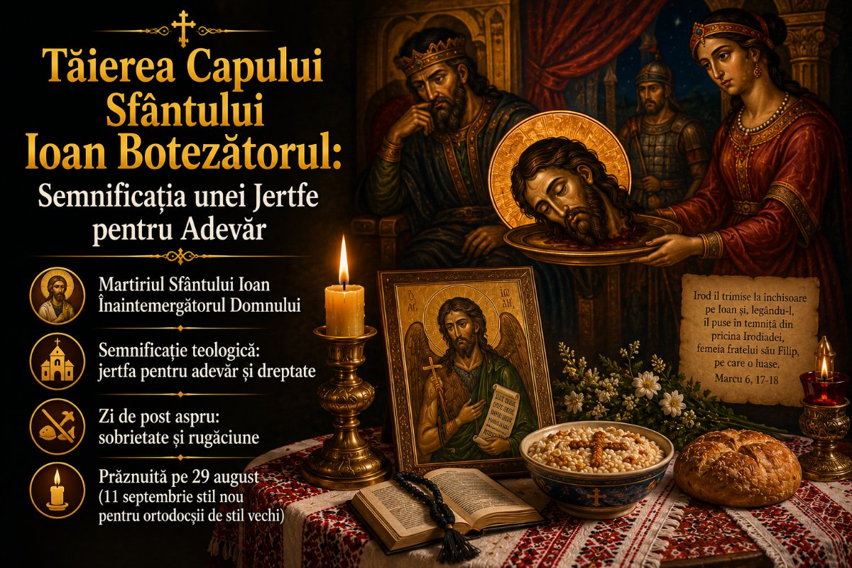 Tăierea Capului Sfântului Ioan Botezătorul: Semnificația unei Jertfe pentru Adevăr