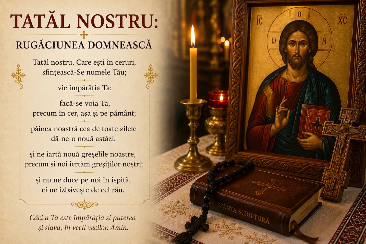 Tatăl Nostru: Rugăciunea Domnească – Ghid Complet de Semnificație și Tradiții Ortodoxe