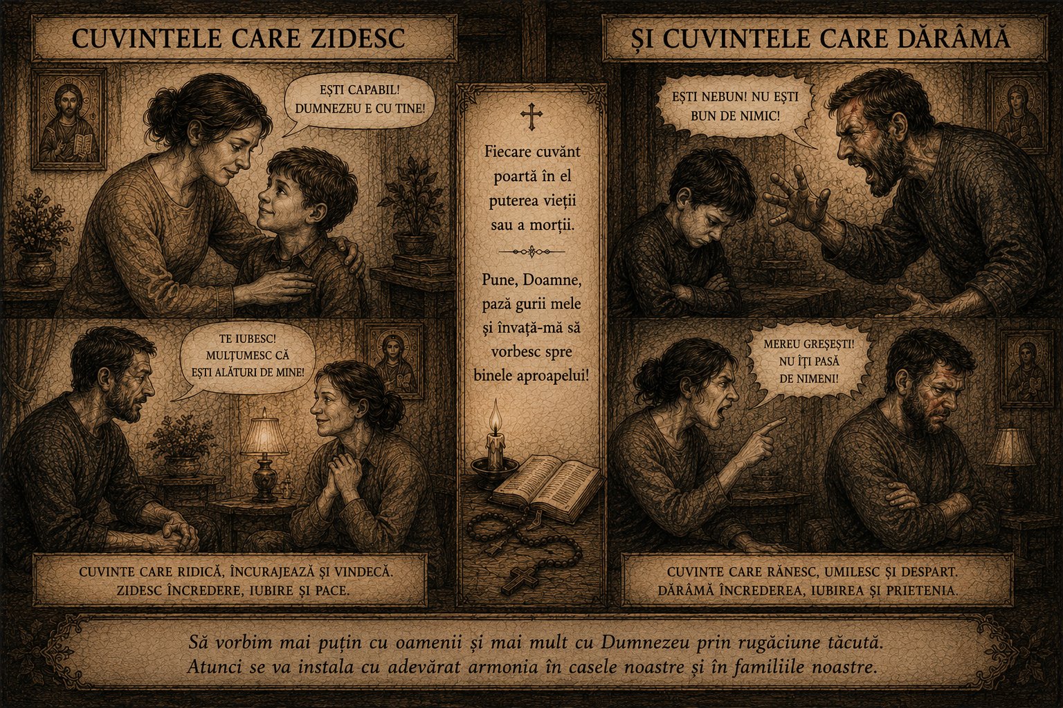 Cuvintele care zidesc și cuvintele care dărâmă
