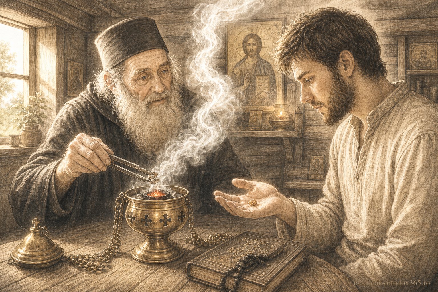 Pilda grăuntelui de tămâie și a cărbunelui rece – Despre cum se activează rugăciunea