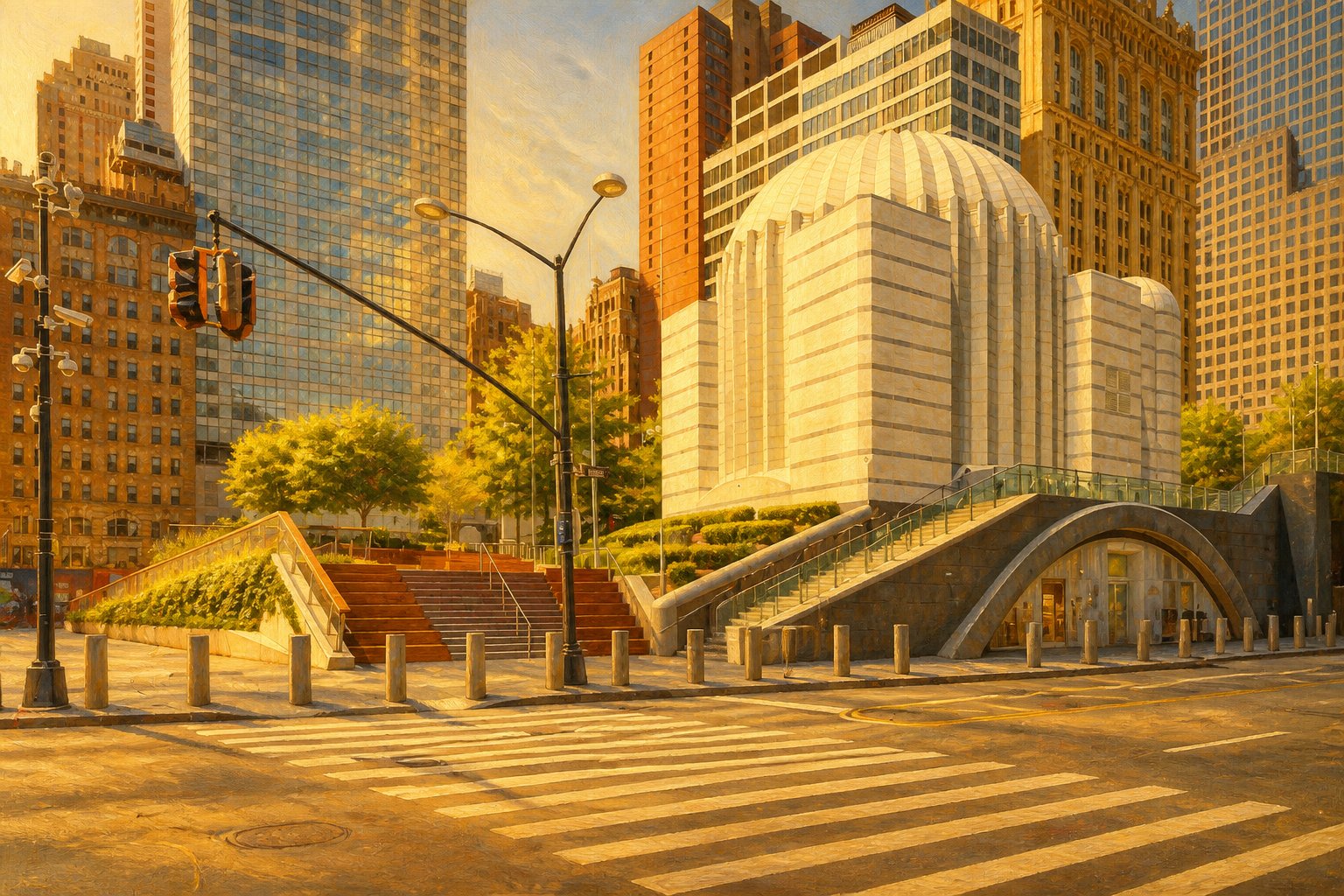 Catedrala Ortodoxă Sfântul Nicolae din New York, proiectată de Santiago Calatrava.