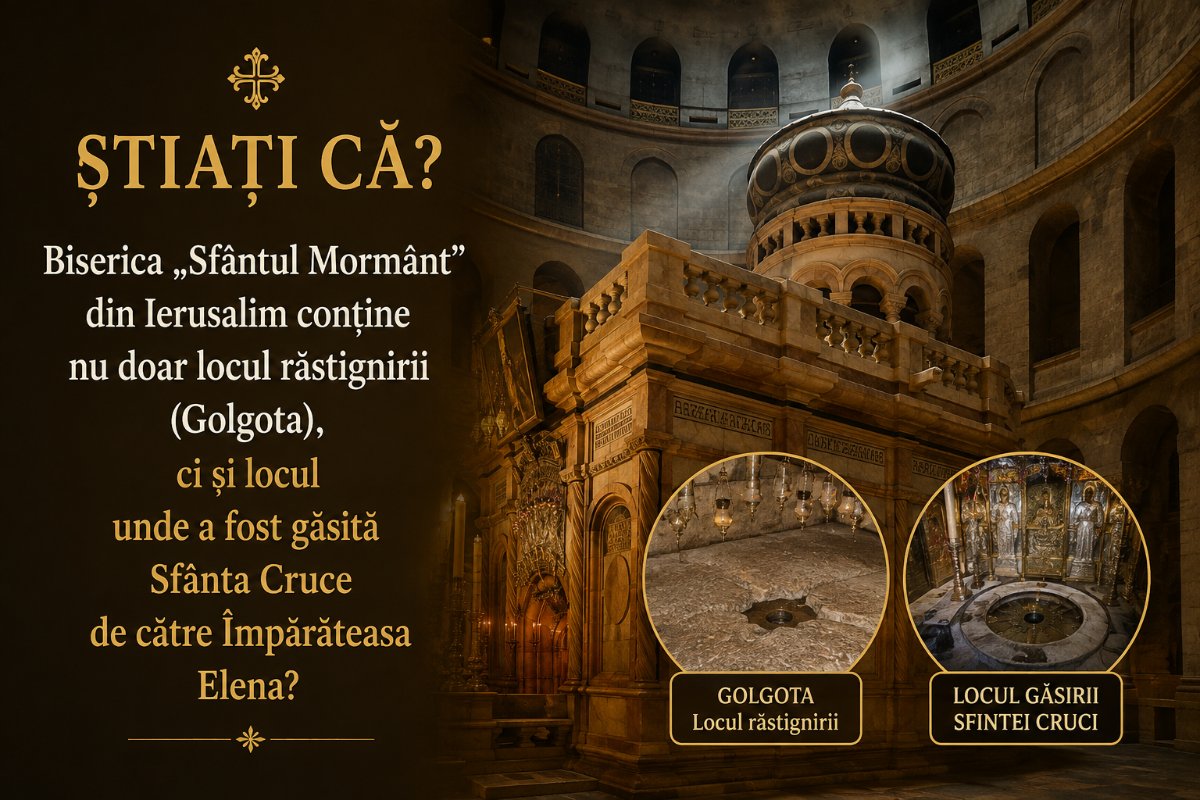 Biserica „Sfântul Mormânt” din Ierusalim conține nu doar locul răstignirii…