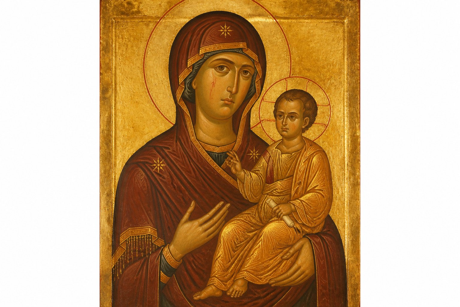 Icoana Maicii Domnului Portărița de la Mănăstirea Iviron, Muntele Athos.