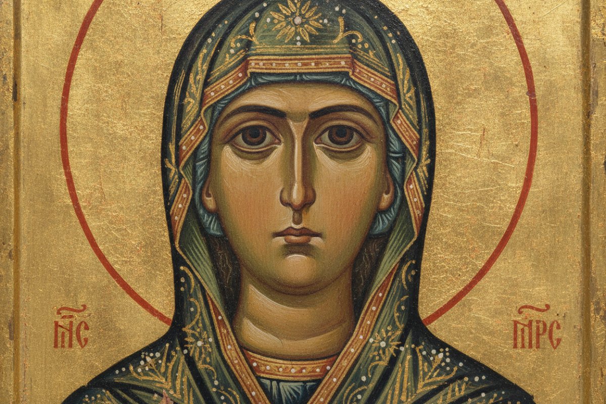 În iconografia ortodoxă, sfinții sunt pictați cu ochii mari și gura mică pentru a…