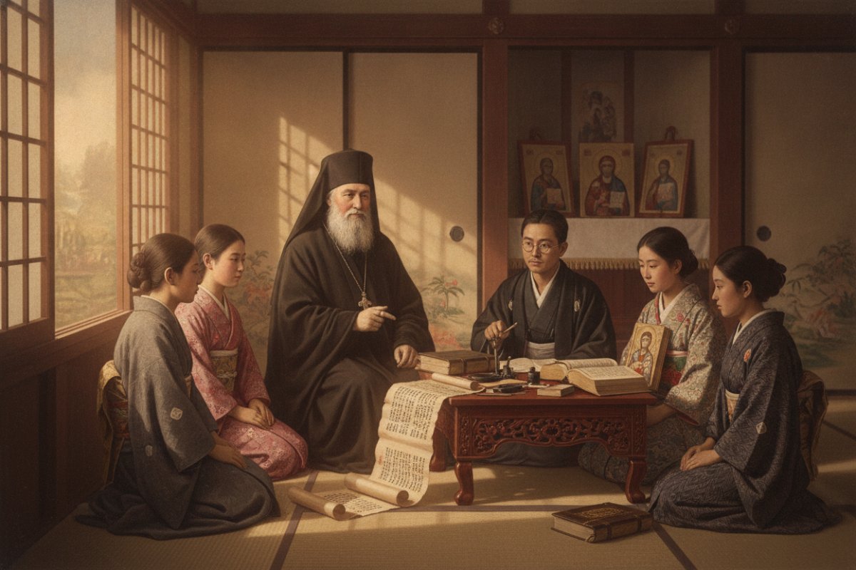 În Japonia, Biserica Ortodoxă folosește un limbaj arhaic japonez pentru slujbe…