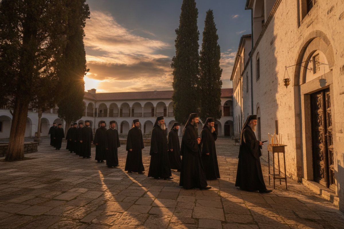 Pe Muntele Athos timpul se măsoară după „ora bizantină”, în care ziua începe la…