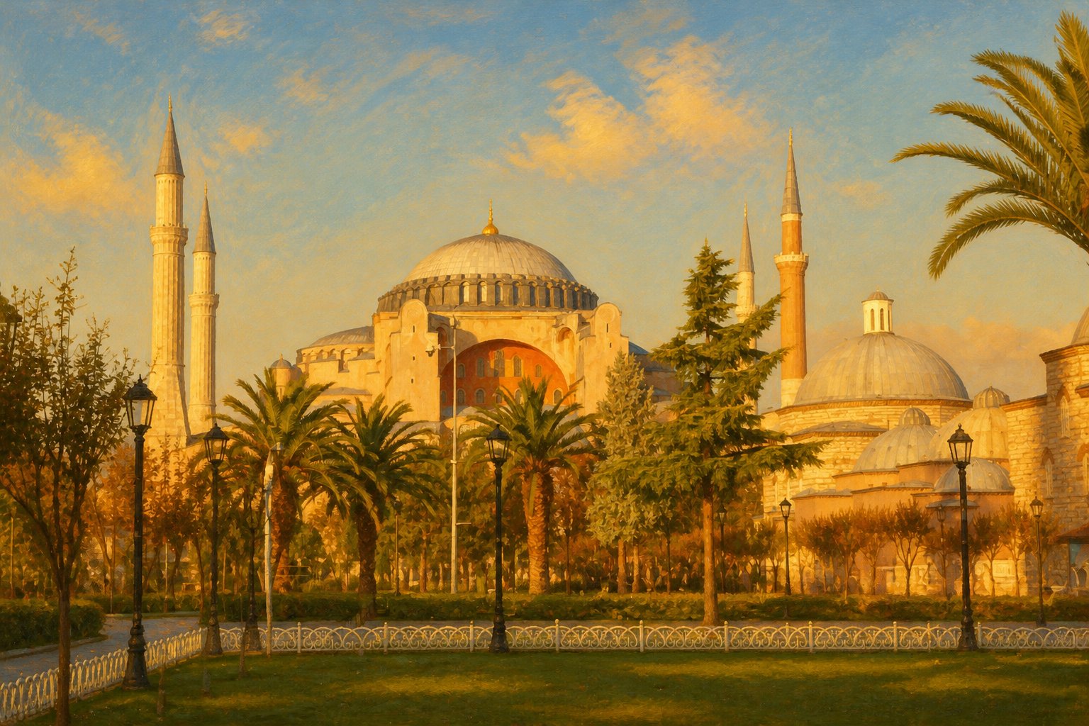 Hagia Sophia, simbol al arhitecturii bizantine și al Ortodoxiei imperiale.