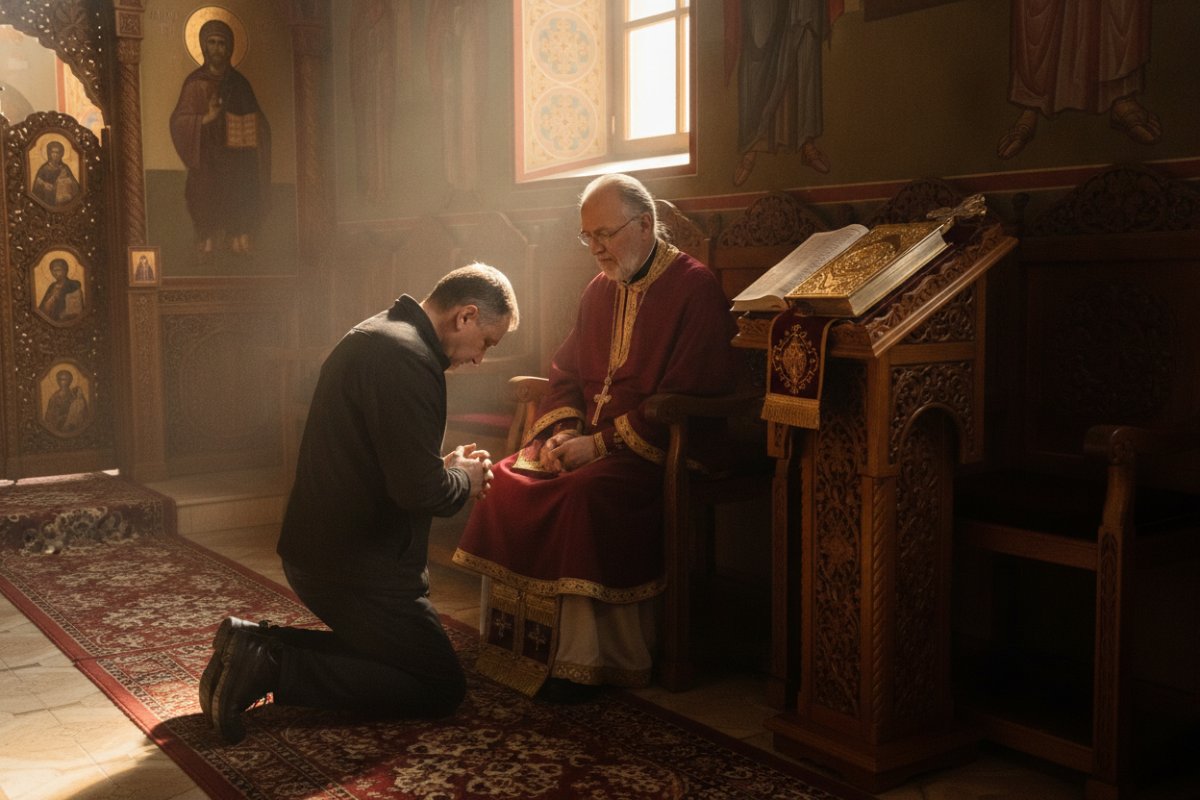 În Ortodoxie, iertarea păcatelor prin spovedanie nu este văzută ca o sentință…