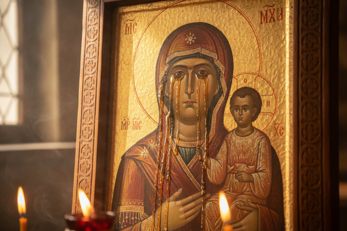 În satul Letca Nouă din România există o biserică unde icoana Maicii Domnului a…